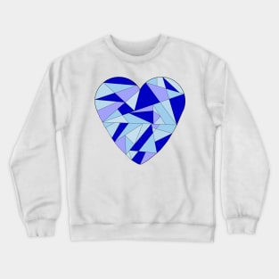 Blue Fractured Heart Crewneck Sweatshirt